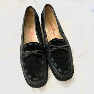 Salvatore Ferragamo Velvet Leather Loafers Size 8.5 2A